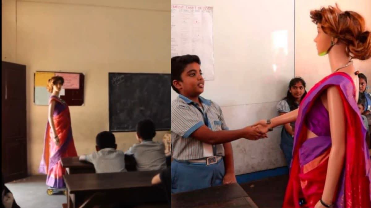 Robot teacher Iris in kerela