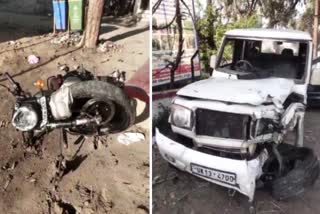 Etv Bharat crime-news-up-two-brother-died-in-hapur-road-accident