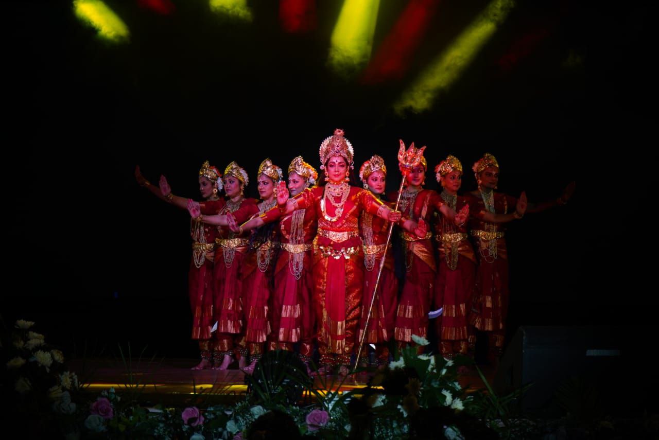 hema malini present shivdurga drama