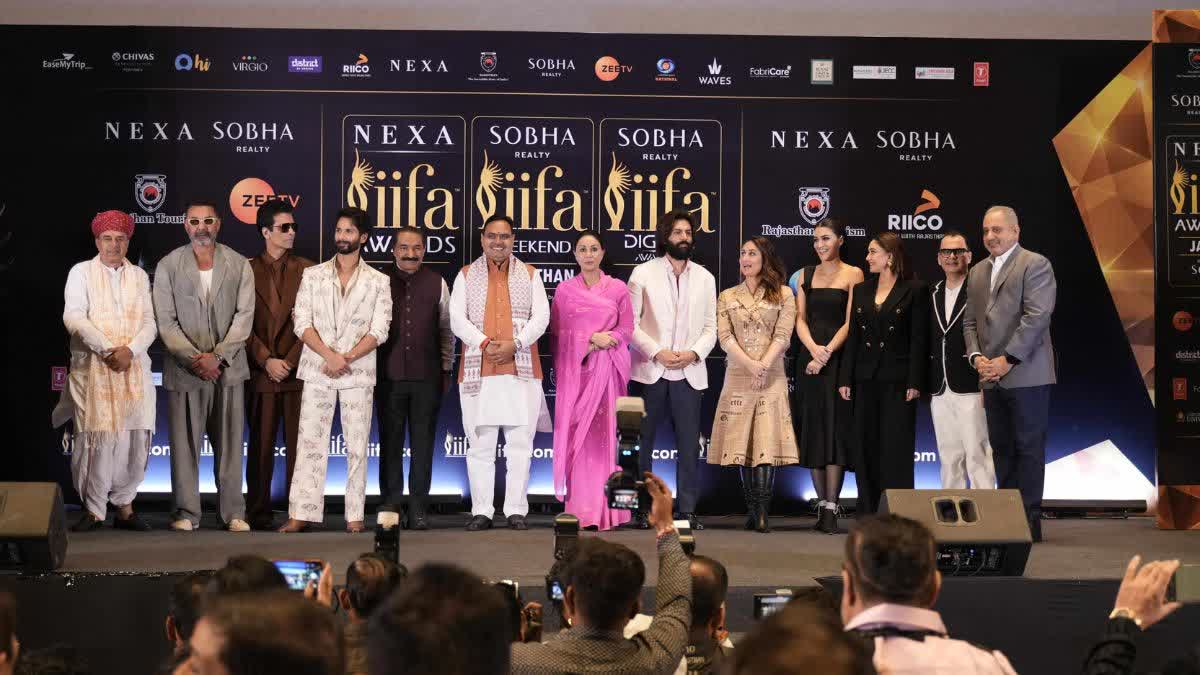 सीएम भजनलाल शर्मा और दीया कुमारी के साथ सितारे