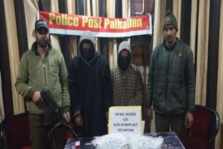 بارہمولہ میں پولیس نے 3 منشیات فروشوں کو گرفتار کرلیا، ممنوعہ مادہ برآمد