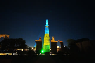 The Qutub Minar in Delhi was lit up with the colours of the Rwandan national flag as a gesture to show solidarity with the people of Rwanda, marking the UN International Day of Reflection on the 1994 Genocide against the Tutsi in Rwanda, that took the lives of 8,00,000 individuals.