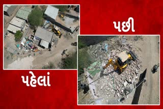 સિનોગ્રામાં કુખ્યાત શખ્સના ગેરકાયદે બાંધકામ પર બુલડોઝર ત્રાટક્યું