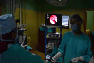 Representative Image - Doctors operate on a patient using a pinhole camera.