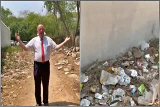 Danish Ambassador to India highlights the issue of garbage being dumped outside the Danish and Greek embassies in the posh Chanakyapuri area of the national capital.