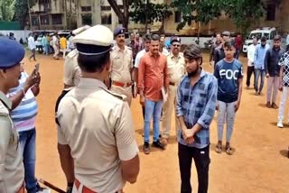 Hu-Dha Police Commissioner N. Shashikumar conducted a rowdy parade in Hubballi