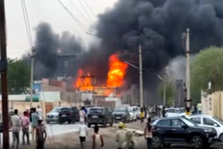 fire broke out in an acid factory
