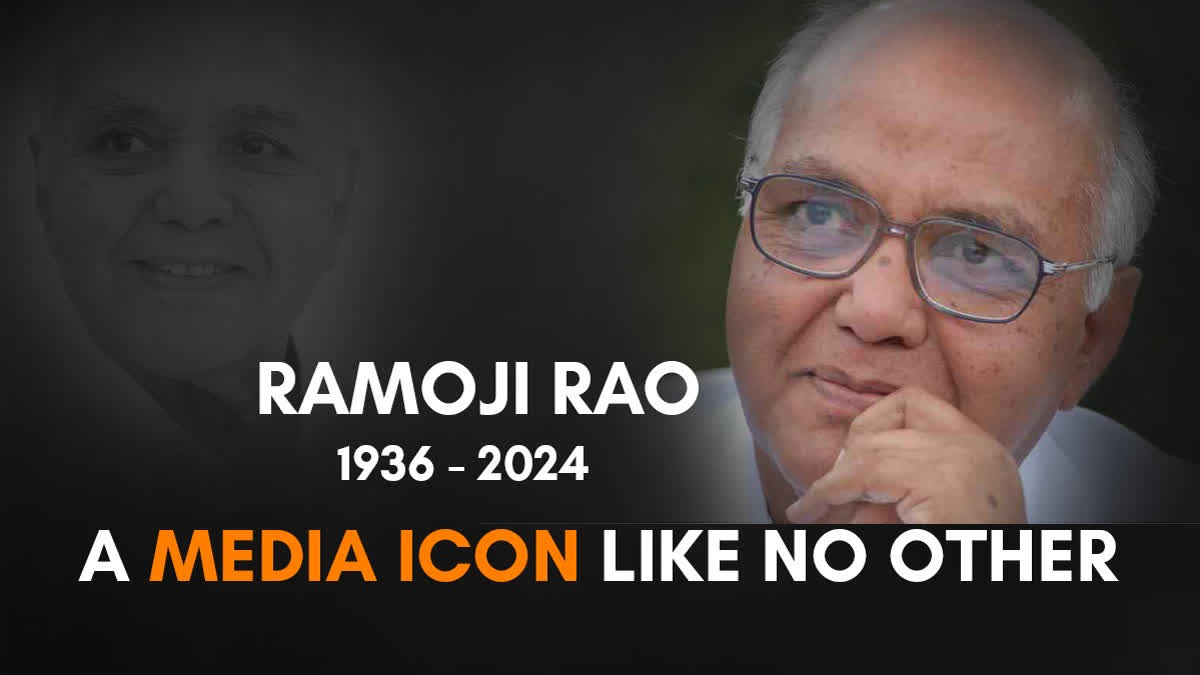 Ramoji Rao, a revered name in the domains of journalism, cinema, and entrepreneurship, has passed away, leaving behind a legacy of innovation, integrity, and dedication. His unwavering commitment to excellence and his profound love for Telugu and other Indian languages have left an indelible mark on society and culture. From pioneering grassroot journalism to establishing the iconic Ramoji Film City, his contributions have reshaped the landscape of media and entertainment and his legacy continues to inspire generations to come.