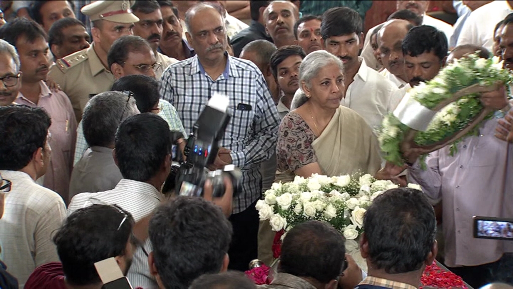 Nirmala Sitharaman Pay Homage to Ramoji Rao