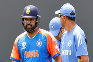 In preparation for the highly anticipated match between rival teams India and Pakistan, Indian cricket team captain Rohit Sharma was hit on his left thumb while batting in a practice session. However, he received medical assistance from the team's medical staff and resumed practice.