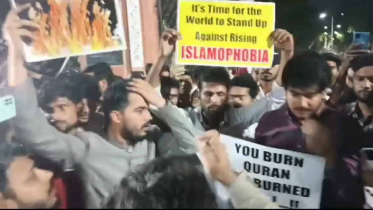 Quran-burning in Sweden triggers protests in Aligarh Muslim University