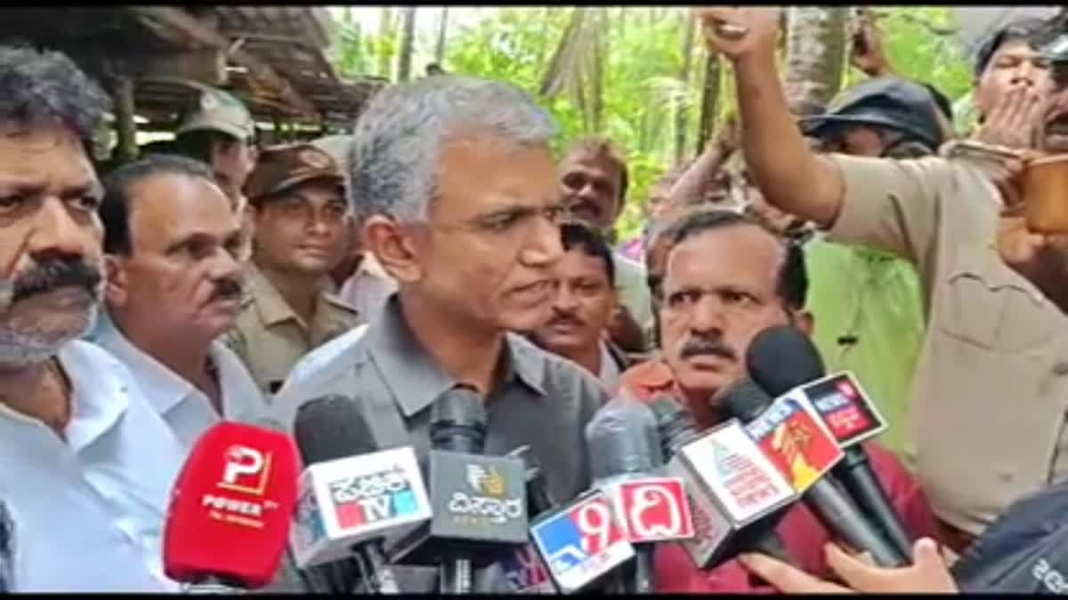 Revenue Minister Krishna Byre Gowda spoke to reporters.