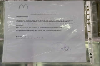 Tomatoes disappear from Delhi's McDonald's menu; Due to price rise, unavailability