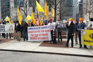 Khalistanis protest outside Indian embassies abroad