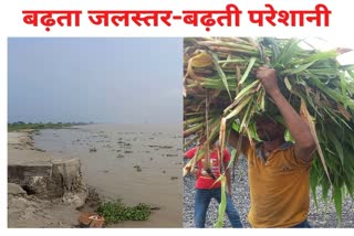 People upset due to rise in water level of Ganga river in Sahibganj