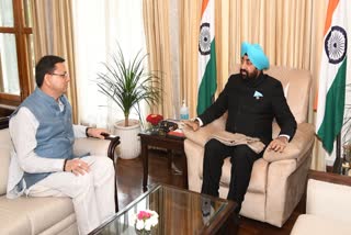 cm dhami met governor gurmit singh