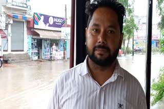 Due To heavy Rain The Garhshankar Nangal Road took the form of a pond