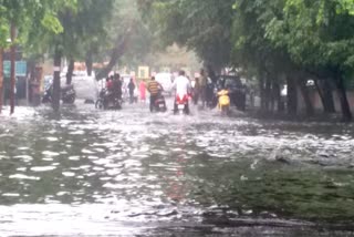 Waterlogging in roads and police stations