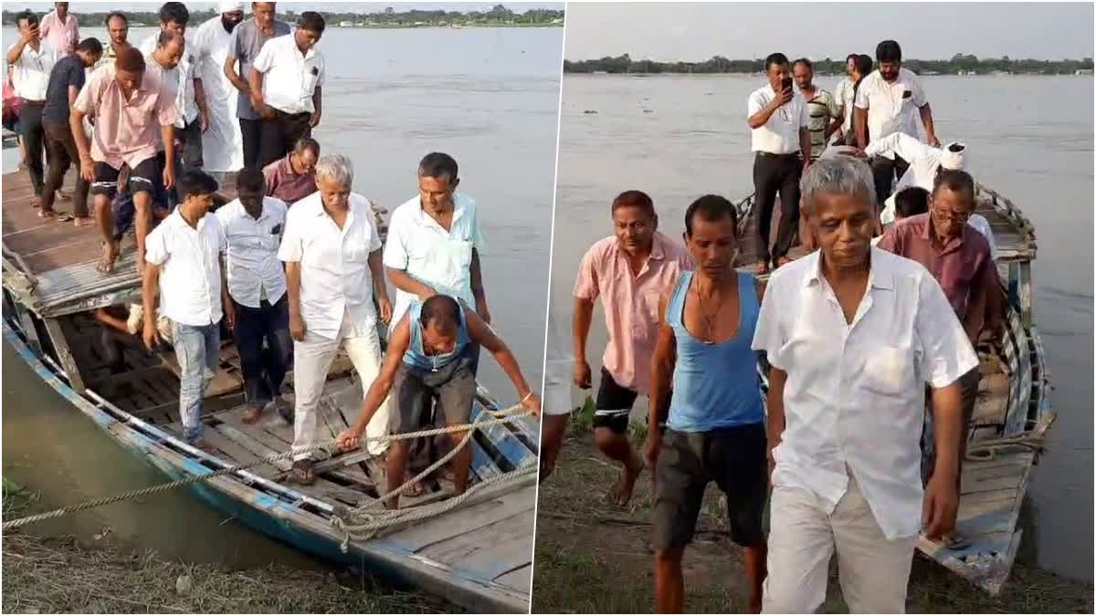 MP Phani Bhusan Choudhury Visits flood affected areas of Nalbari