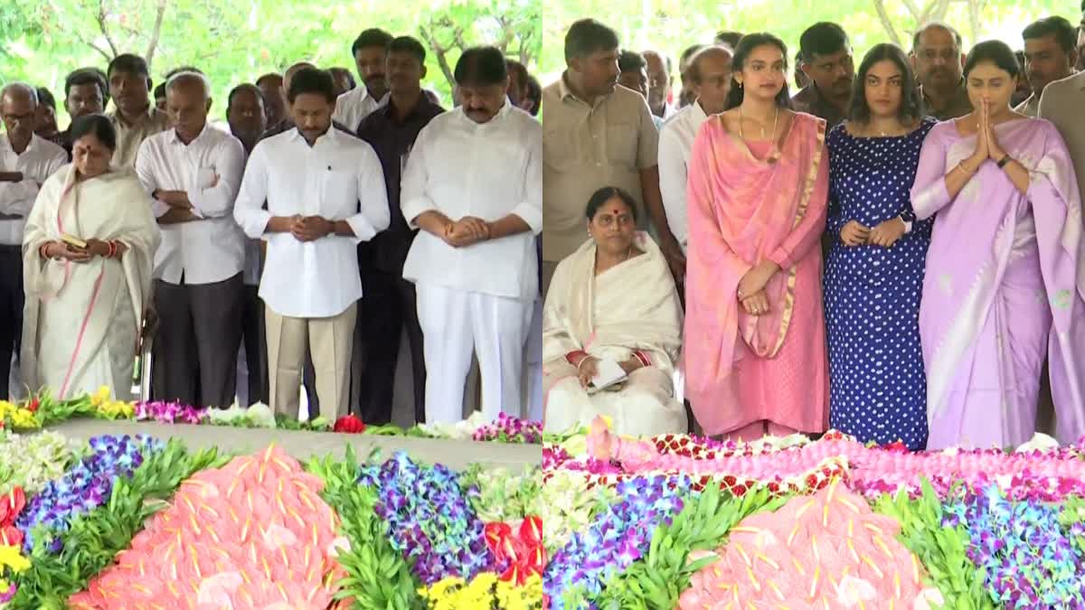 YS Family Tribute to YSR Ghat in Idupulapaya