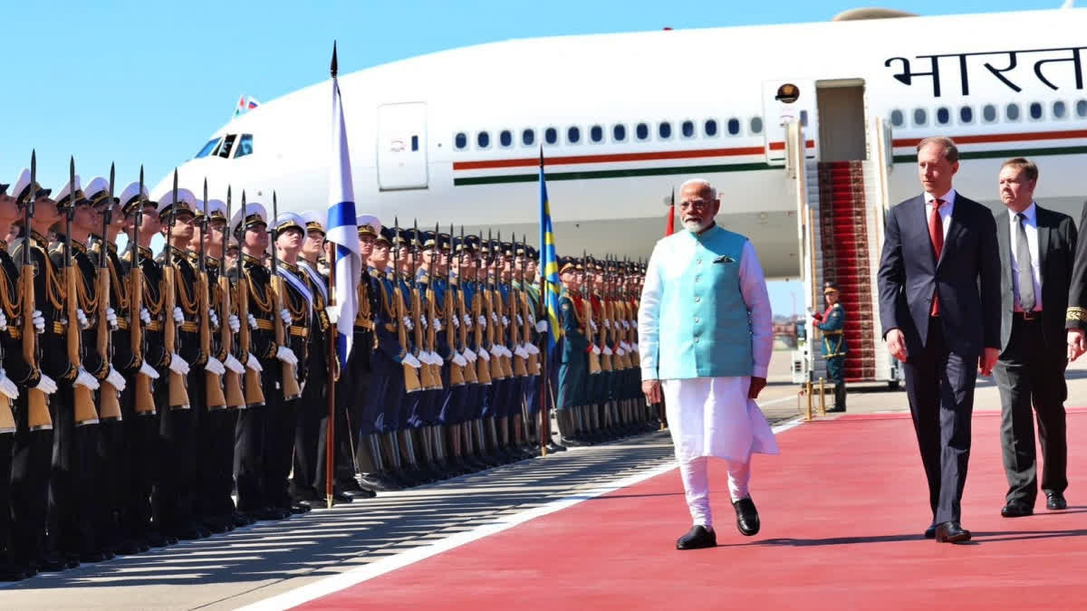 Prime Minister Narendra Modi arrives in Russia for a two-day visit on Monday.