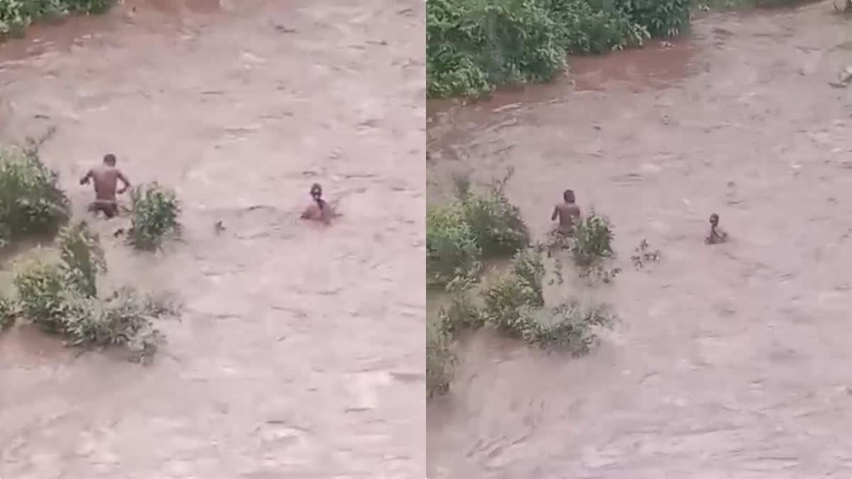 BETUL PAHADI RIVER WOMAN TRAPPED