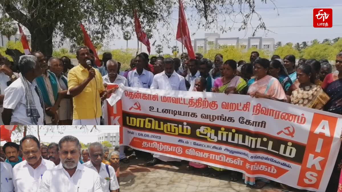 விவசாயிகளுக்கு வறட்சி நிவாரணம் வழங்க வேண்டும்: கம்யூனிஸ்ட் கட்சி சார்பில் மாபெரும் ஆர்ப்பாட்டம்!