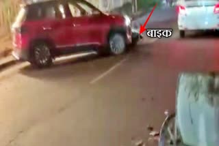 uncontrolled car crushed 10 bikes in patna