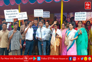 Protest in Agartala for peace in Manipur