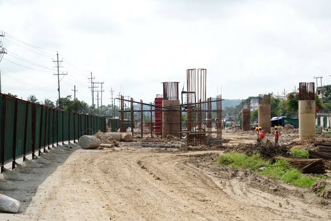 Highway construction in Assam