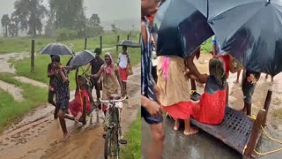 Pregnant Carried 2 km on Jetty in Tribal Area of Bhadradri Kothagudem district