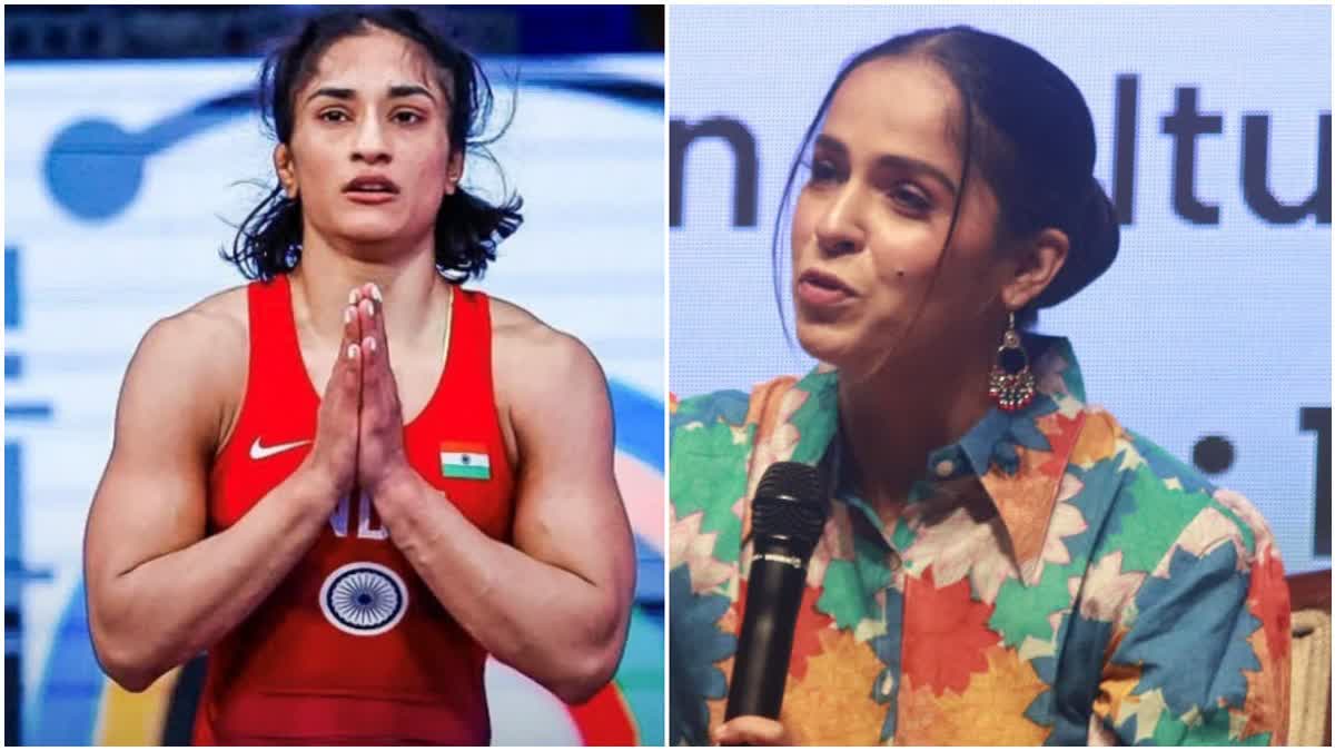 SAINA NEHWAL  വിനേഷ് ഫോഗട്ട്  PARIS OLYMPICS 2024  ഗുസ്‌സി താരം വിനേഷ്