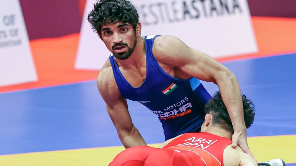 Aman Sehrawat advances into semifinal in freestyle 57kg wrestling