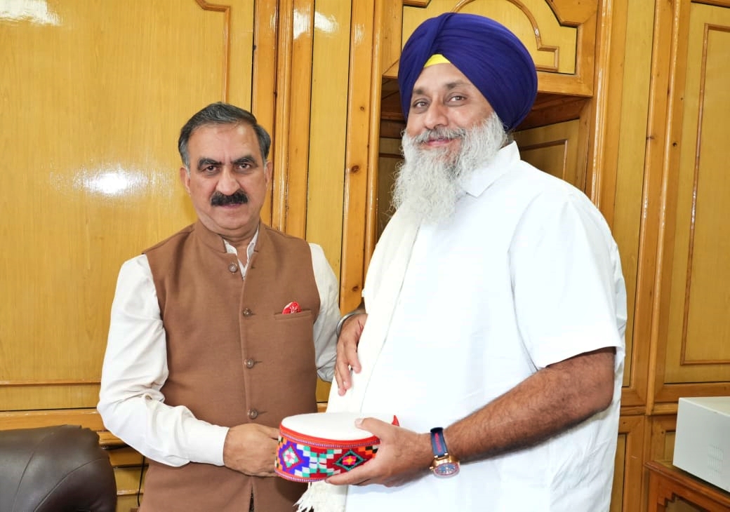 Sukhbir Singh Badal met CM Sukhu in Shimla