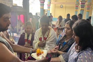 shastipoorthi pooja by Shiva Rajkumar family