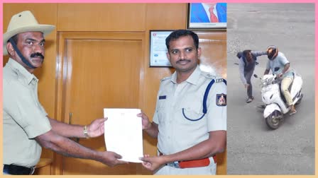 sp-ashok-gave-a-letter-of-appreciation-to-the-police-constable-who-caught-the-thief