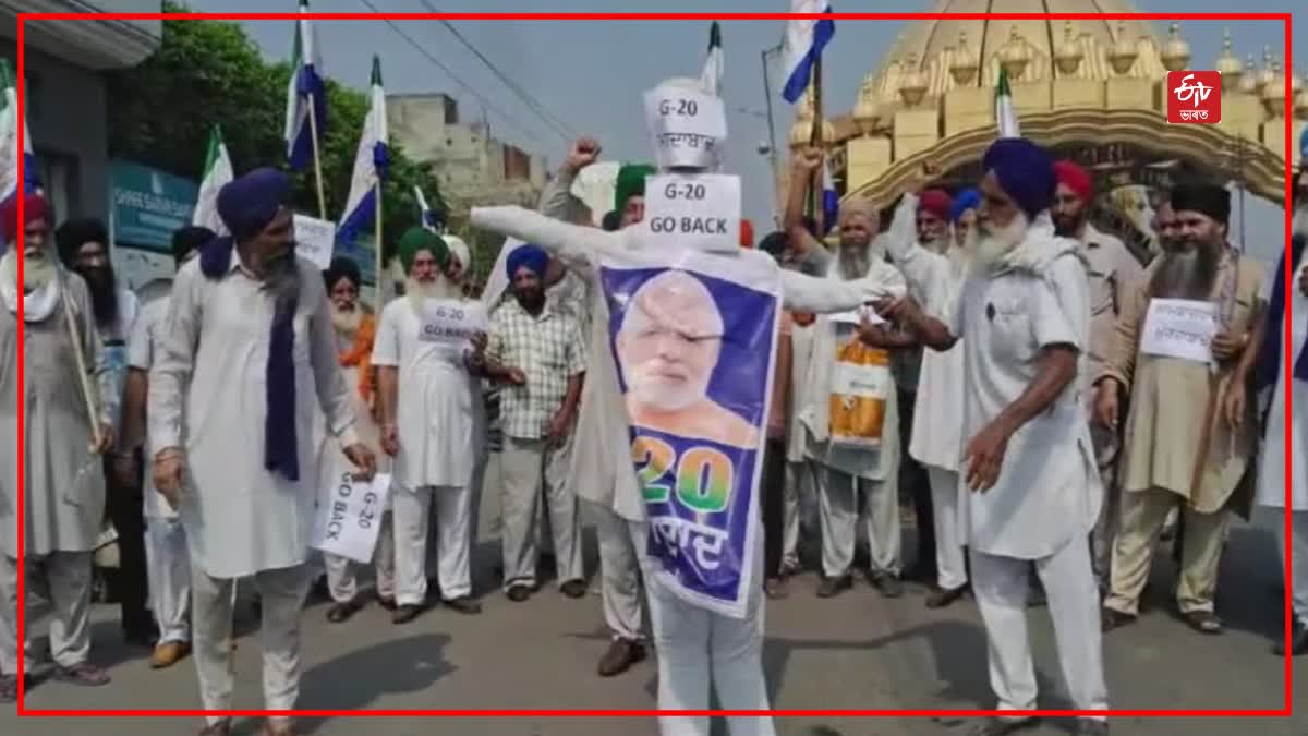 Protest Against The G20 Summit In Punjab