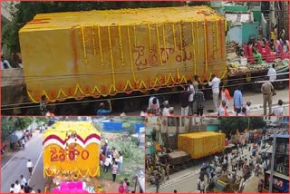 Huge Monolith for Hanuman Statue in Hindupur