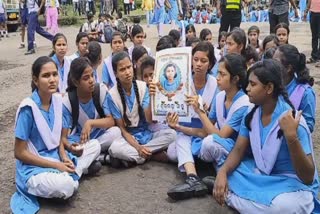 school students stages protest in angul