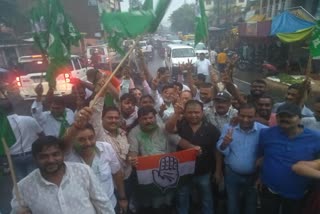 Celebration of victory in Dumri by election