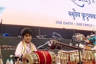 Minor Boy Mridangam Performance In G20  Minor Boy Mridangam Performance In G20 news  മൃതംഗ വായനയിലൂടെ അമ്പരപ്പിക്കാന്‍ ദക്ഷ് വി ഭൂപതി  ദക്ഷ് വി ഭൂപതി