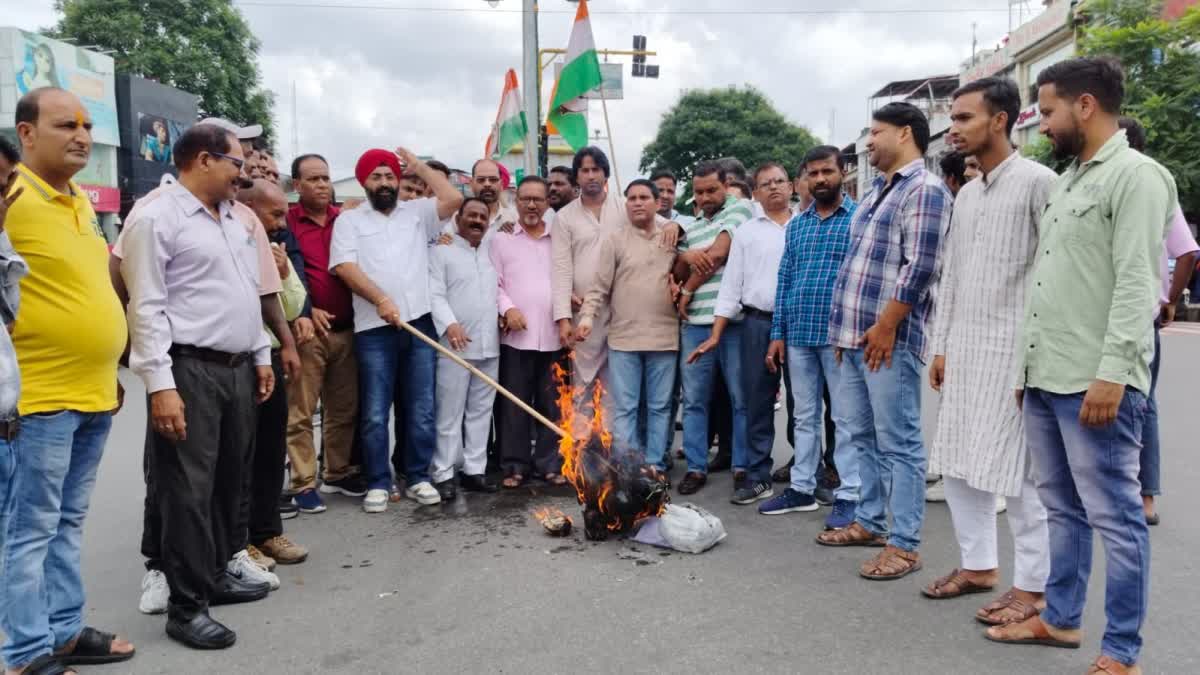 Congress protest in Dehradun