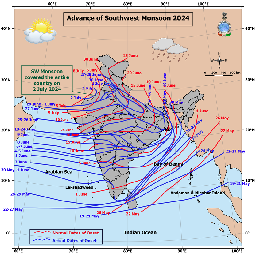 ગુજરાતમાં વરસાદનું પૂર્વાનુમાન