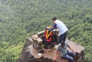 Ganpati worship at Dholkal peak Dantewada