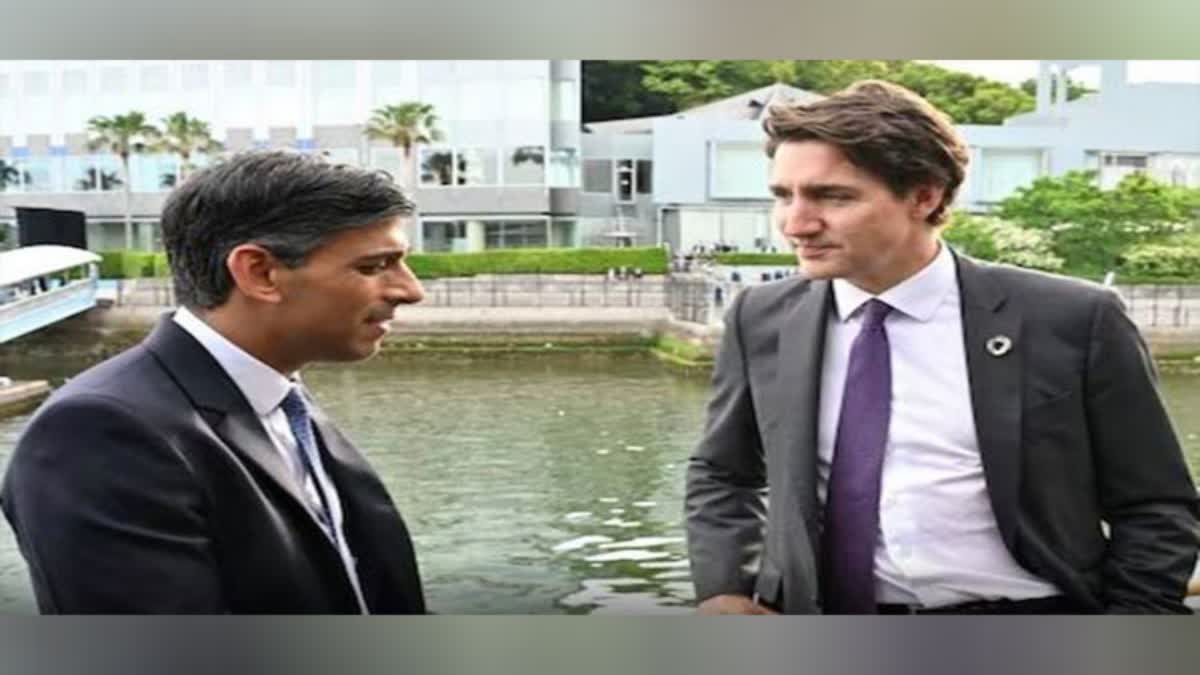 Canadian PM Trudeau updates his UK counterpart Sunak on situation of Canadian diplomats in India