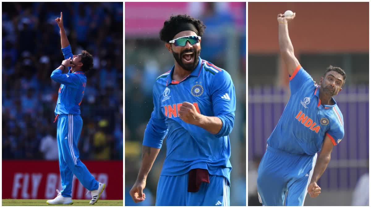 kuldeep yadav, ravindra jadeja and r ashwin