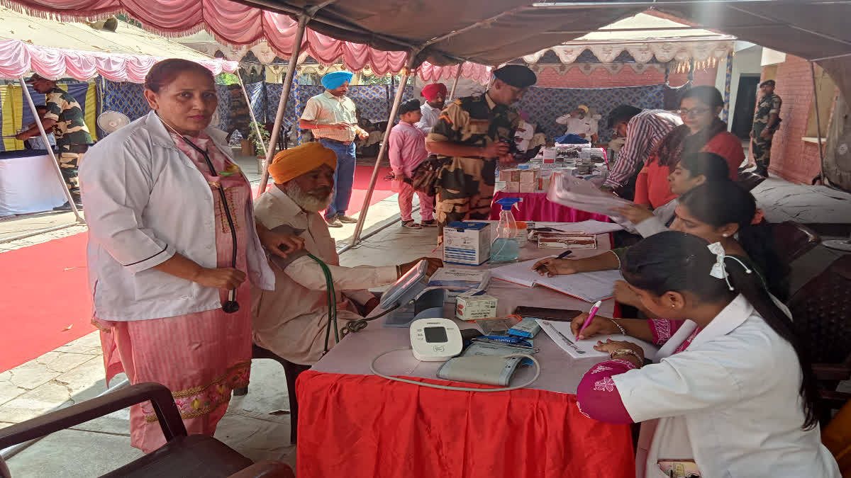 BSF organized a medical camp at Khalra of Amritsar