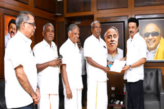 Marxist Communist leaders request to fulfill the teachers request and other request petition to Chief Minister Stalin