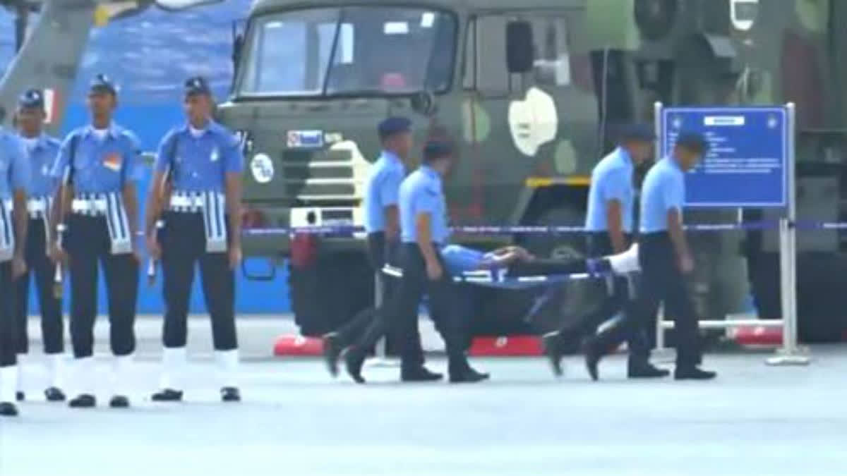 An Indian Air Force jawan collapsed during the 92nd-anniversary celebrations in Chennai, following a tragedy at a recent sir show where five died from heat.