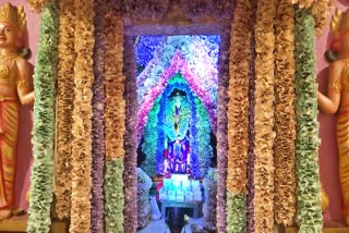 Goddess Decoration With Rs.13 Lakhs In Nizamabad